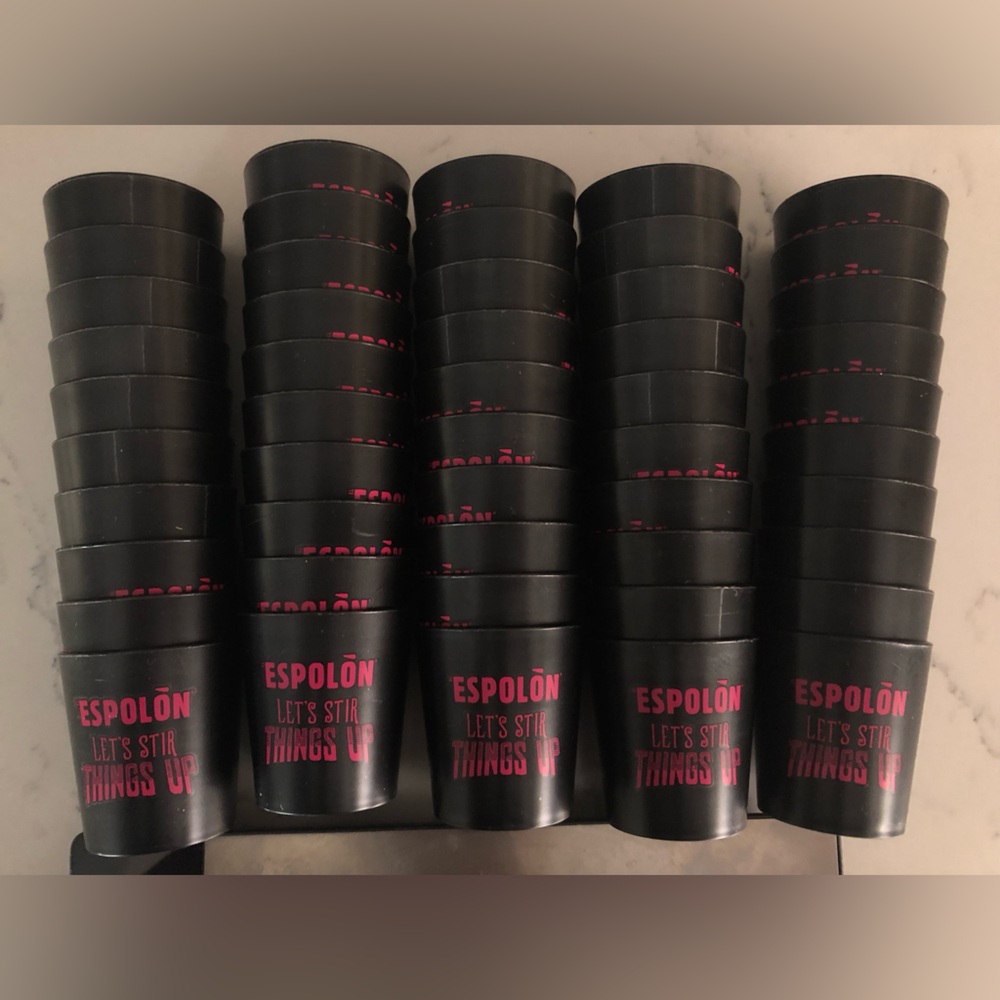 50 Espolon Tequila Party Reusable Shot Cups - "Let's Stir Things Up" NEW